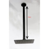 40CM Ceiling Shower Arm + 8″ Square Shower Head – Black