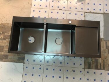 Heavy Duty Double Bowl Single Drain Sink
