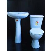 Close Couple Toilet Set Blue