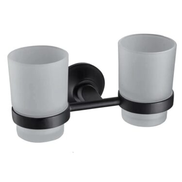 Double Toothbrush Holder-Black