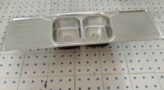 double bowl double drain heavy sink 180 by 50 cm