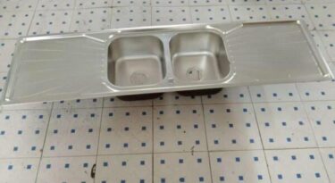 double bowl double drain heavy sink 180 by 50 cm