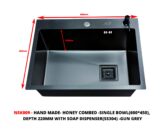 Kitchen Sink – Single Bowl – Gun Grey