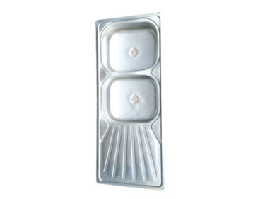Pecker Double Bowl-Single Drain Kitchen Sinks Heavy
