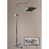 Two Way Shower Mixer + Long Spout + 8″ Square Head